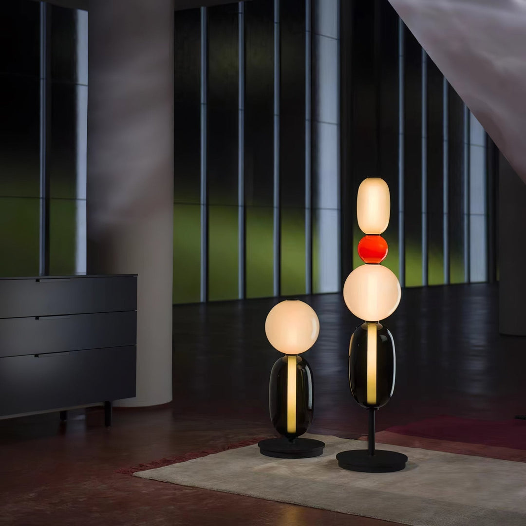 Lampa podłogowa z cukrowego szkła