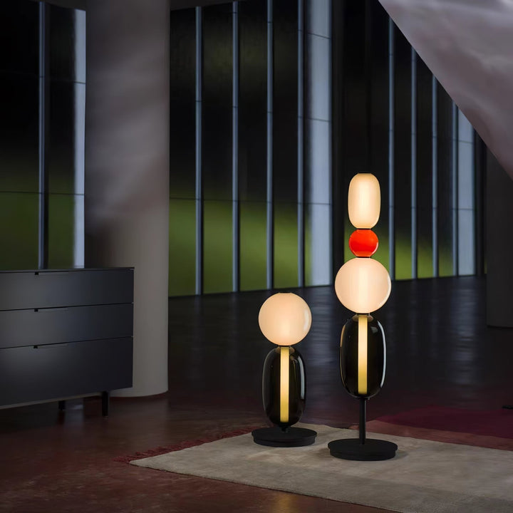 Lampa podłogowa z cukrowego szkła