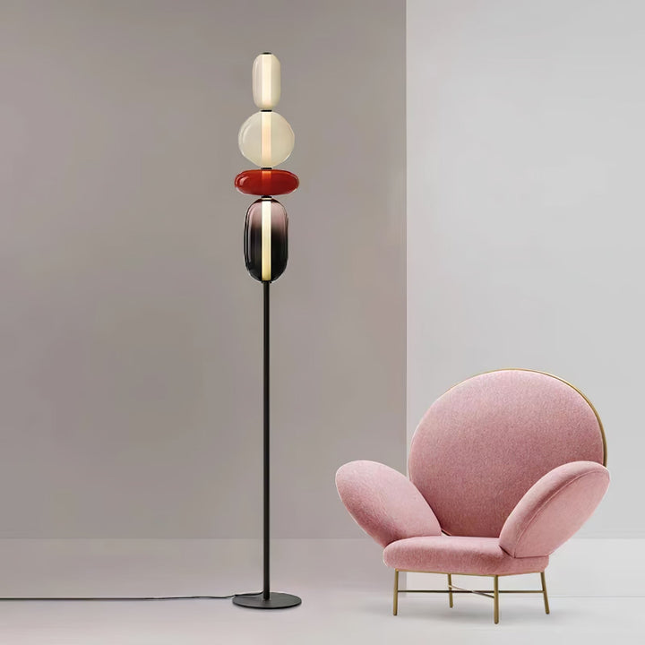 Lampa podłogowa z cukrowego szkła
