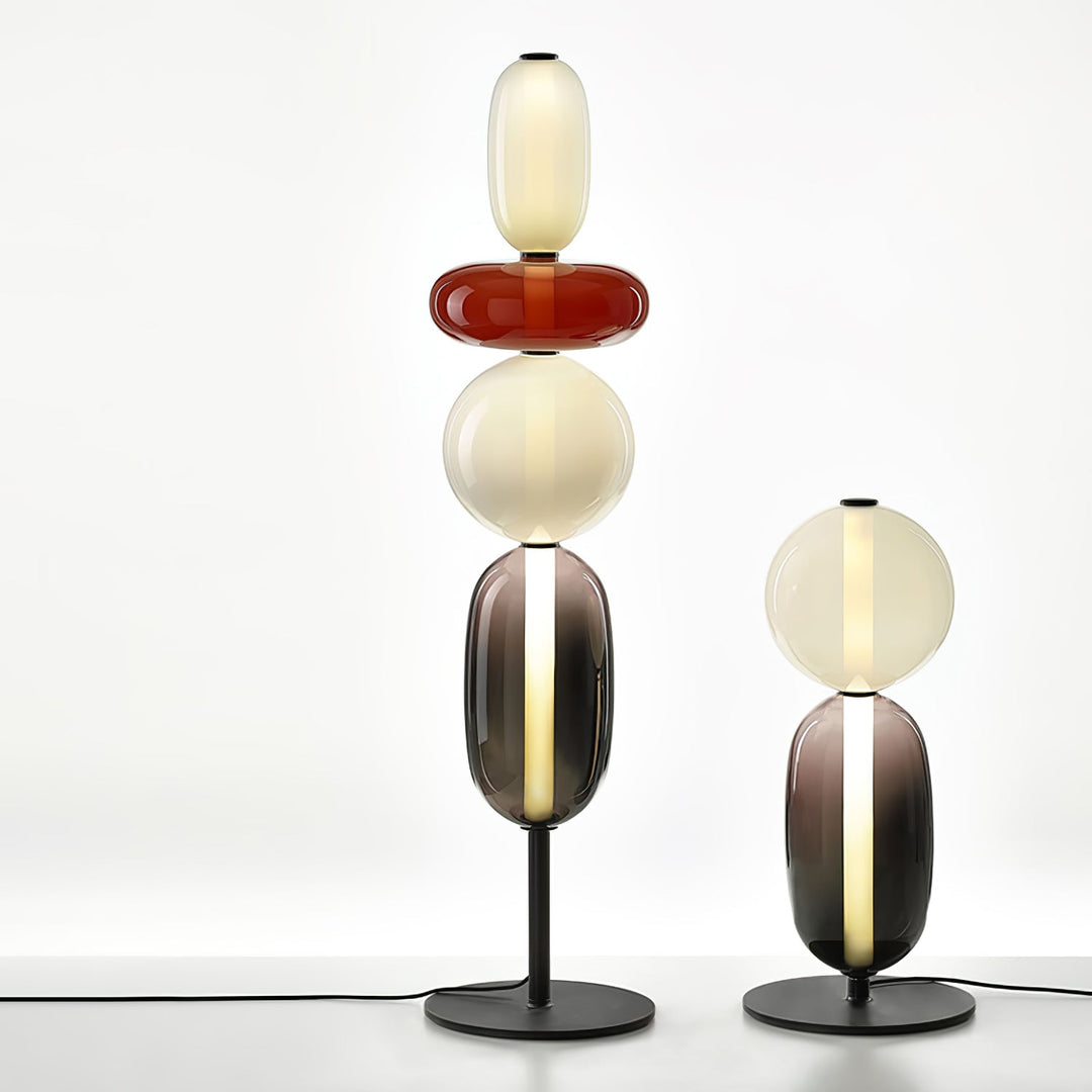 Lampa podłogowa z cukrowego szkła