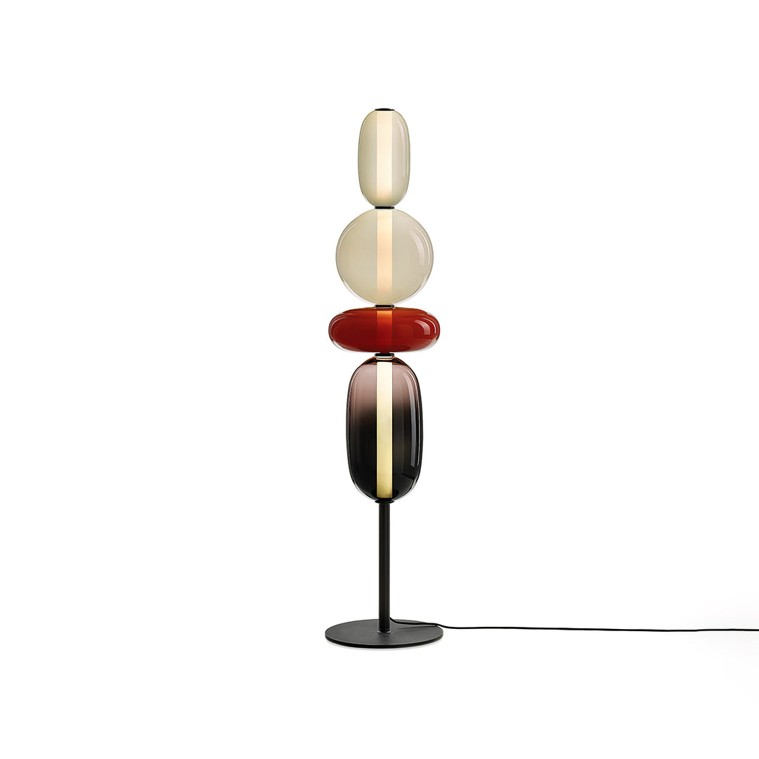 Lampa podłogowa z cukrowego szkła