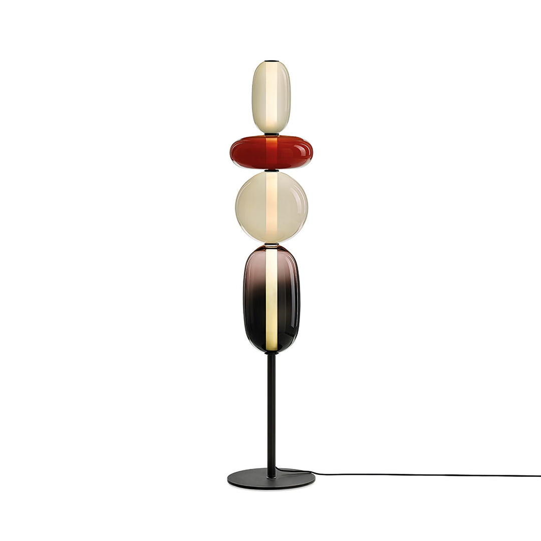 Lampa podłogowa z cukrowego szkła