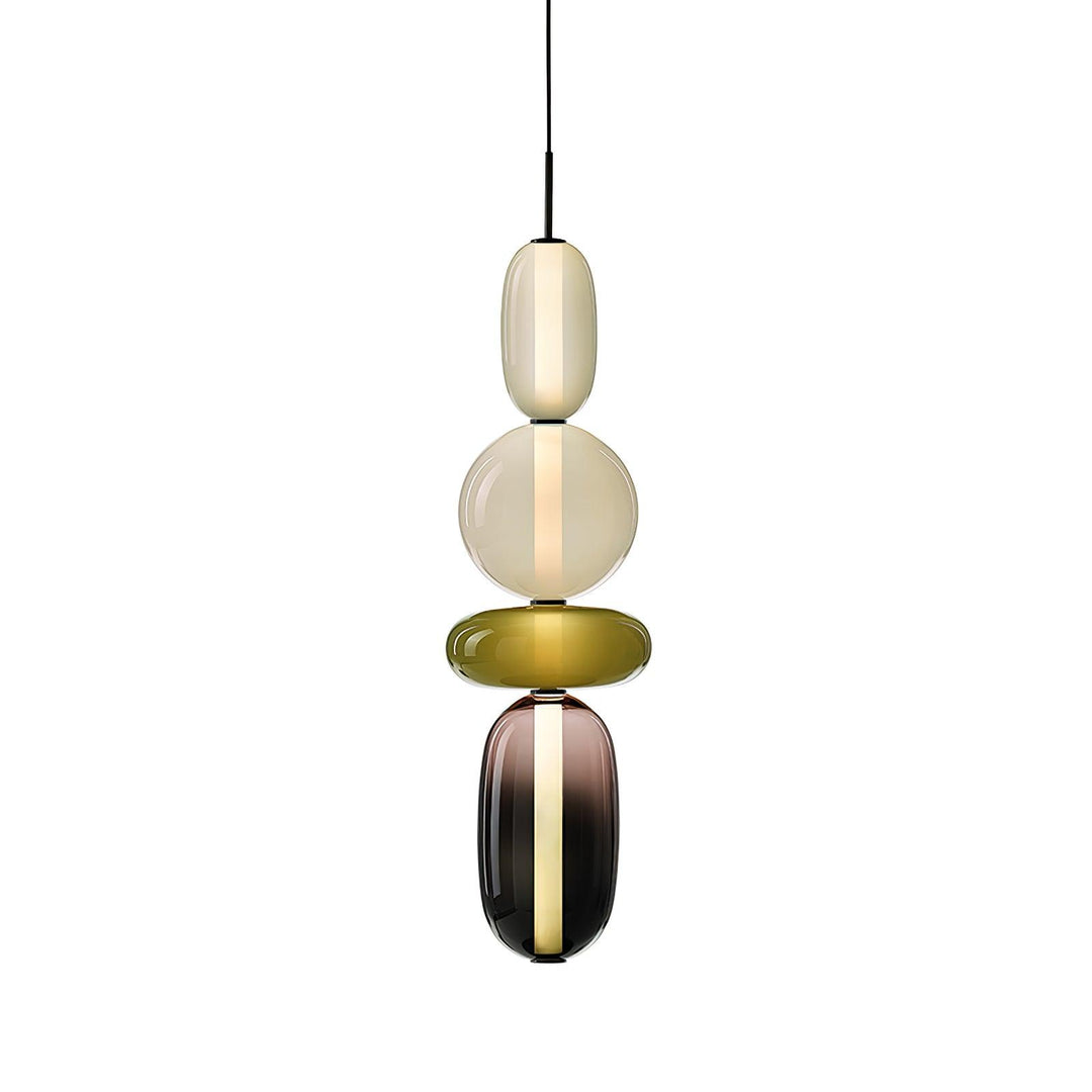 Lampa wisząca z cukrowego szkła