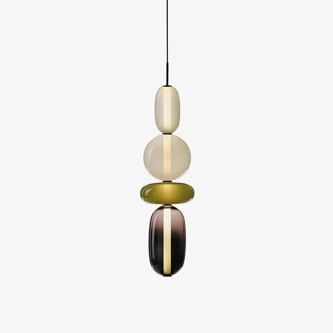 Lampa wisząca z cukrowego szkła