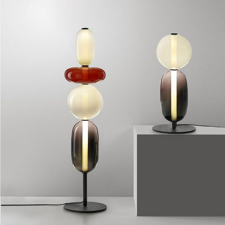 Lampa Stołowa Szklana Kandyzowana