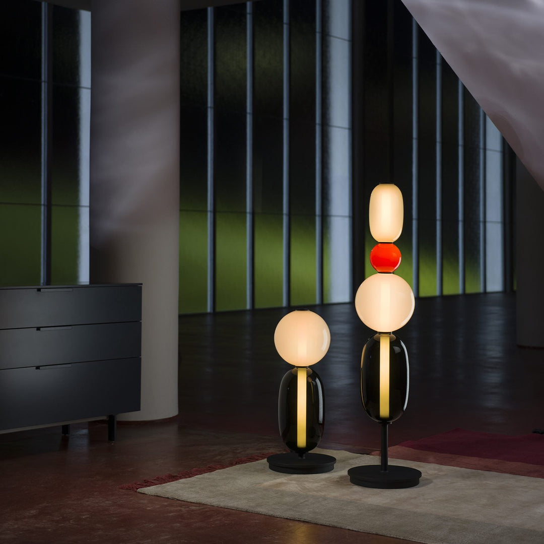 Lampa Stołowa Szklana Kandyzowana