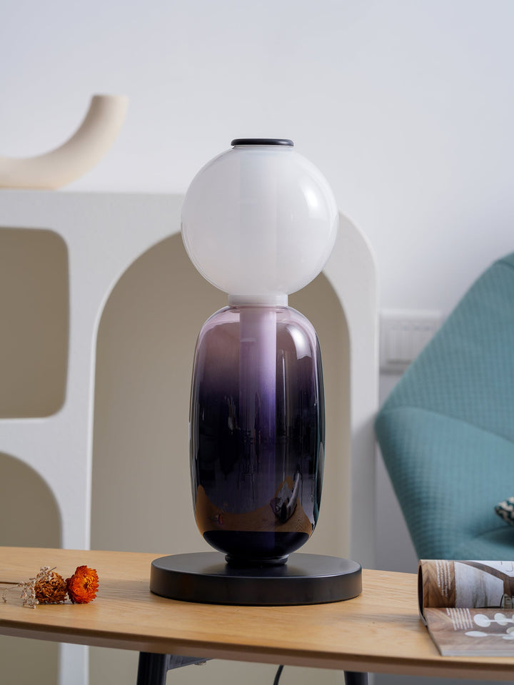 Lampa Stołowa Szklana Kandyzowana