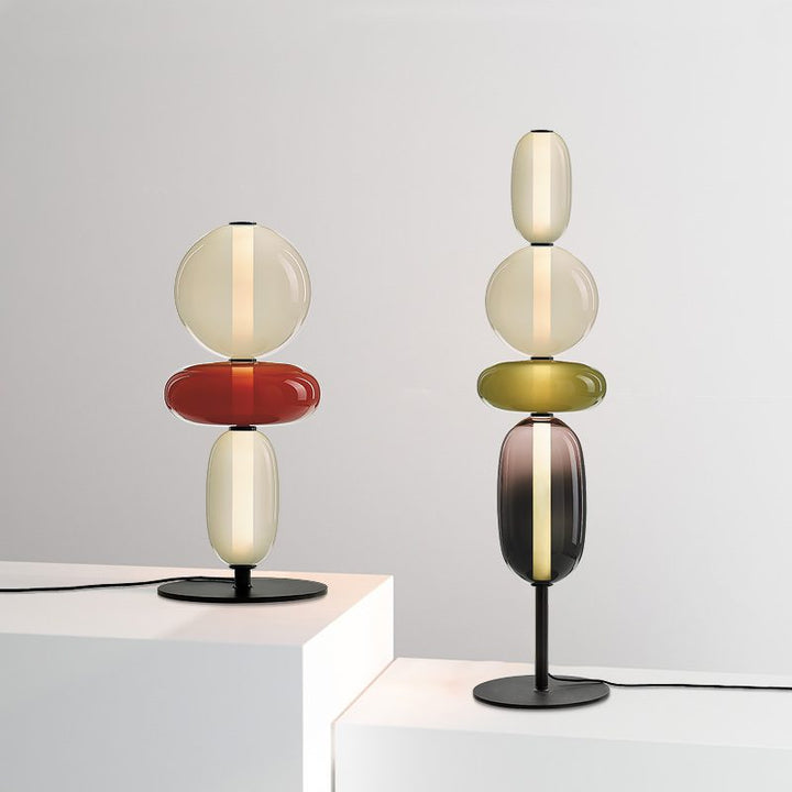 Lampa Stołowa Szklana Kandyzowana