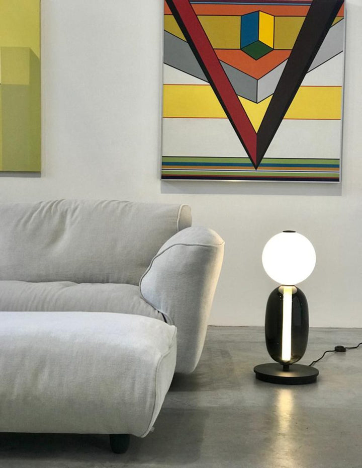 Lampa Stołowa Szklana Kandyzowana