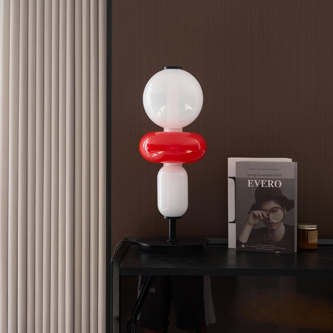 Lampa Stołowa Szklana Kandyzowana