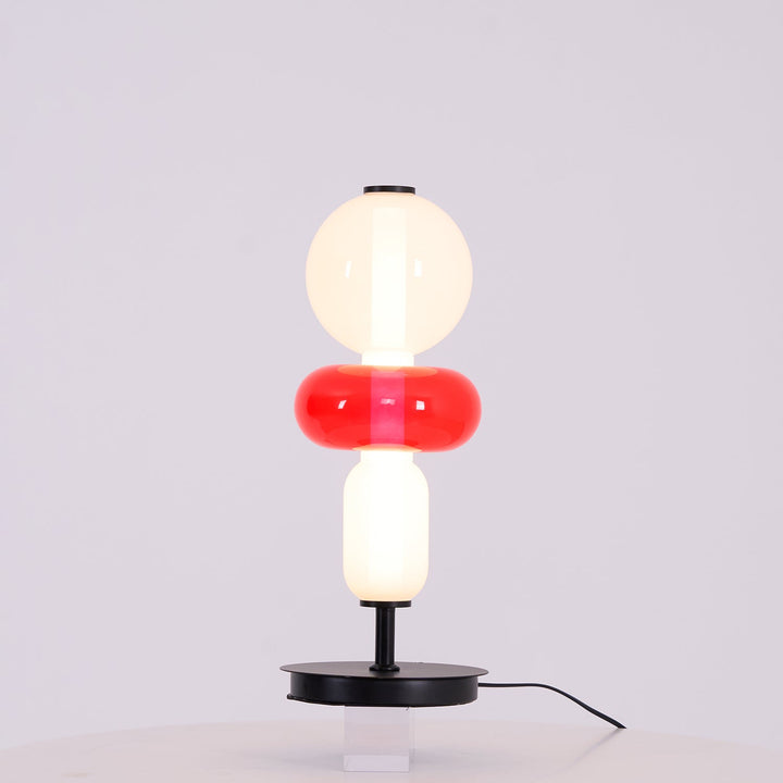 Lampa Stołowa Szklana Kandyzowana