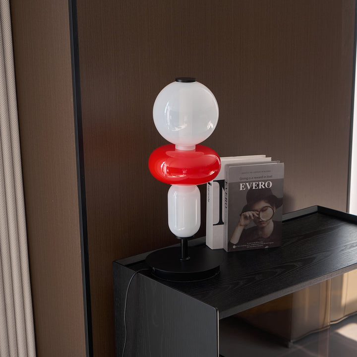 Lampa Stołowa Szklana Kandyzowana