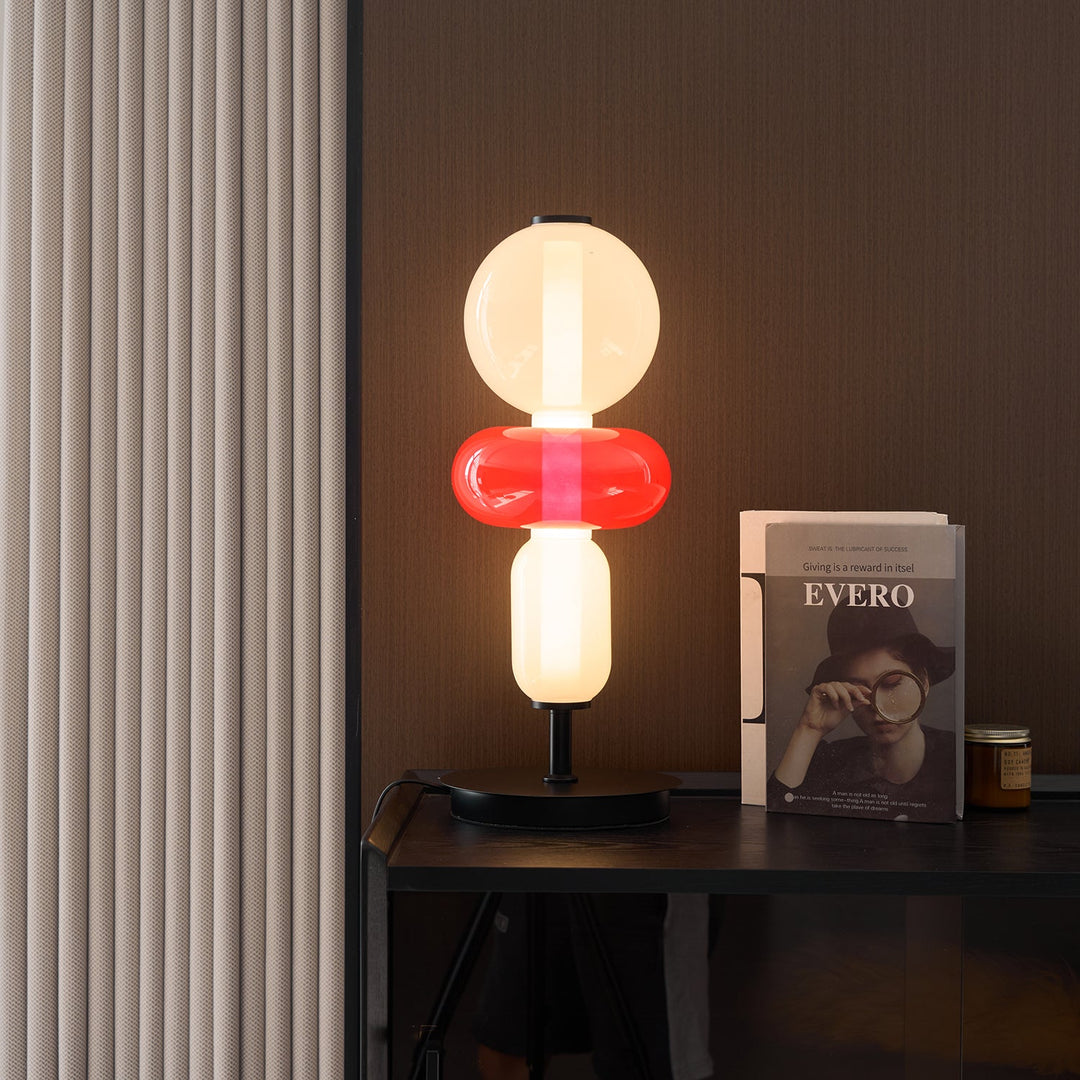 Lampa Stołowa Szklana Kandyzowana
