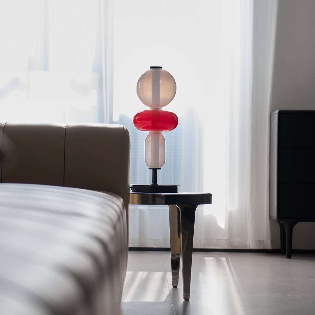 Lampa Stołowa Szklana Kandyzowana