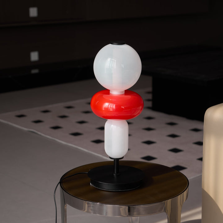 Lampa Stołowa Szklana Kandyzowana