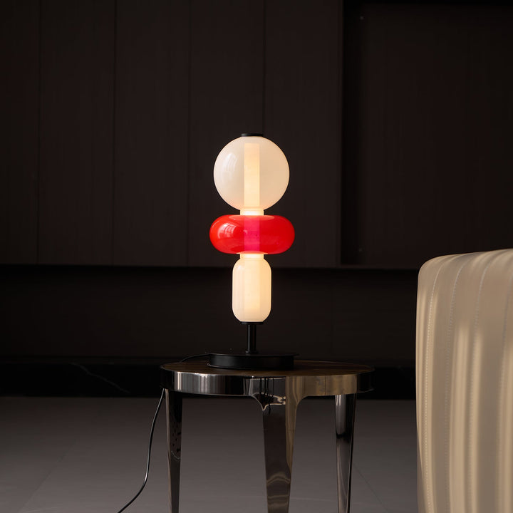 Lampa Stołowa Szklana Kandyzowana
