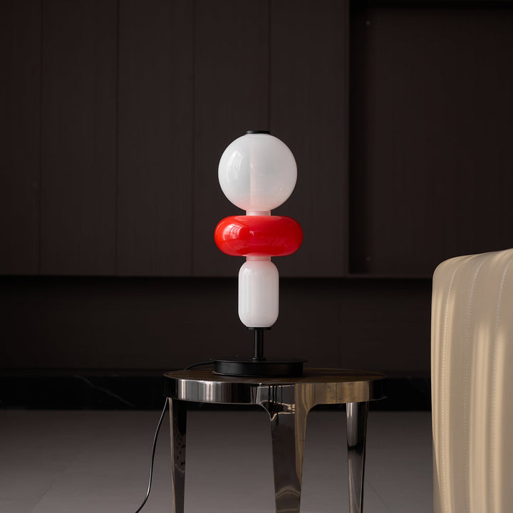 Lampa Stołowa Szklana Kandyzowana