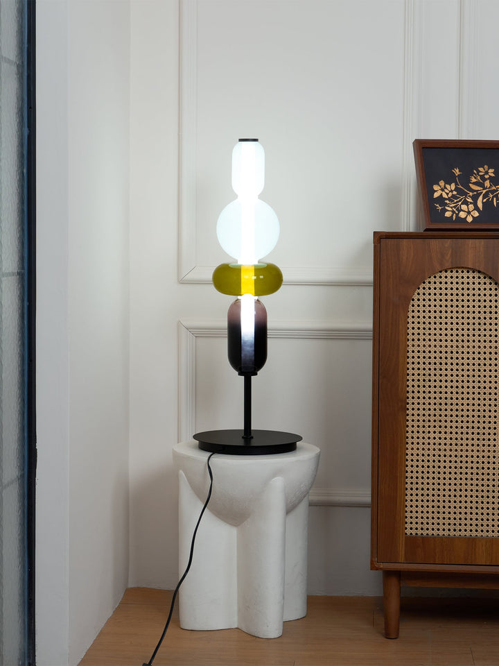 Lampa Stołowa Szklana Kandyzowana