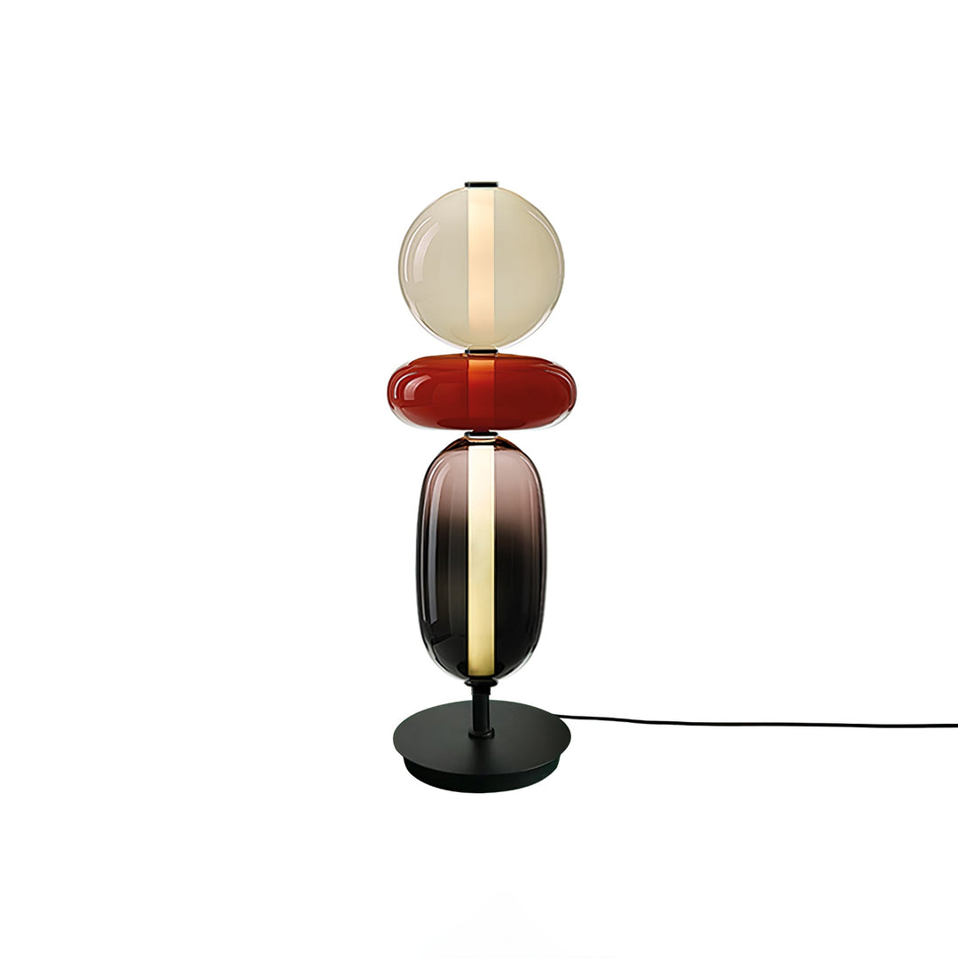 Lampa Stołowa Szklana Kandyzowana