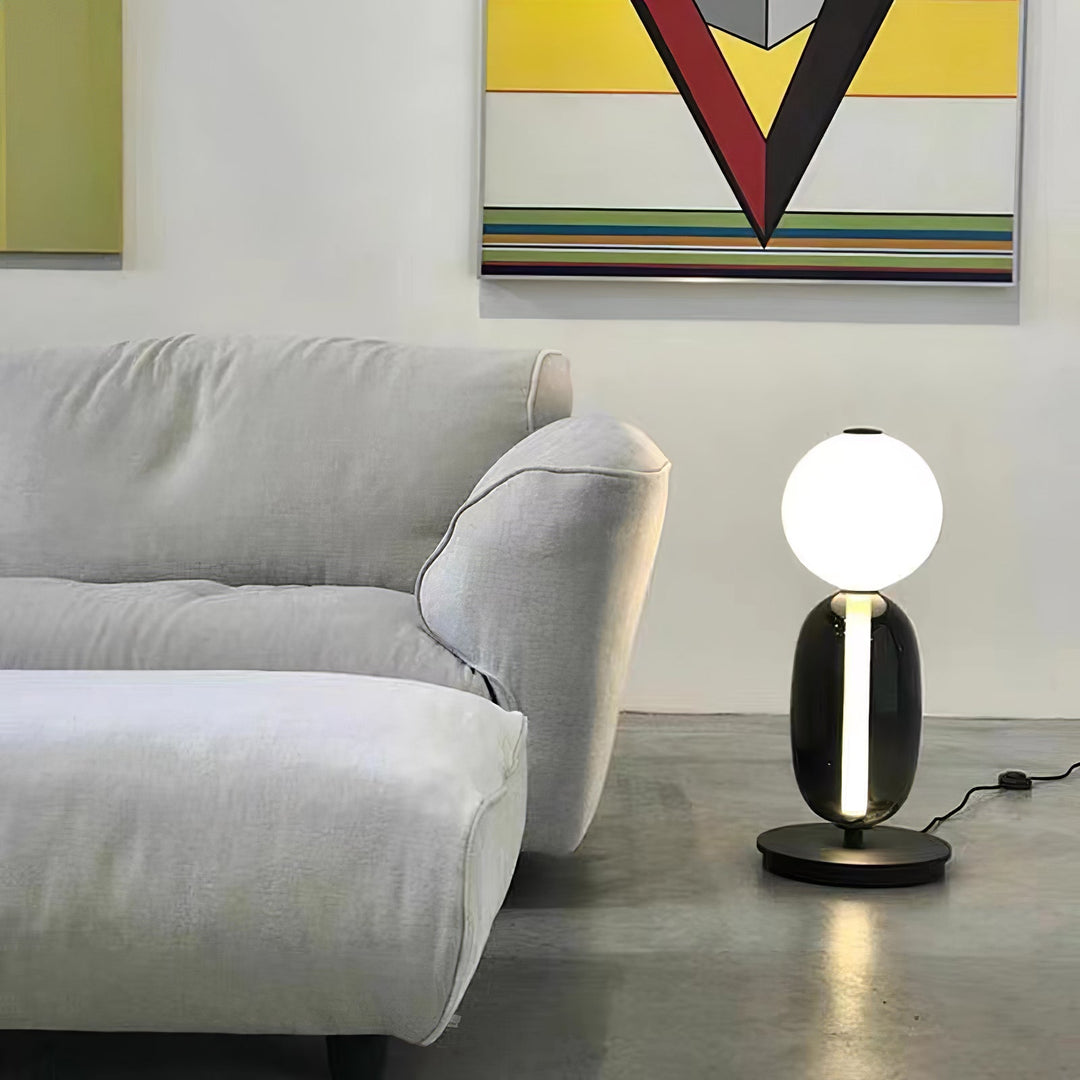 Lampa Stołowa Szklana Kandyzowana