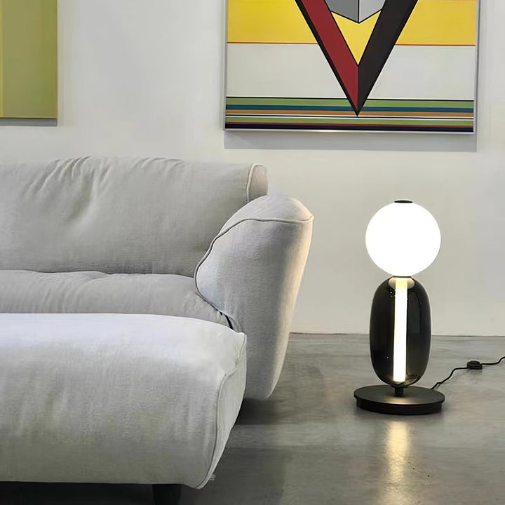 Lampa Stołowa Szklana Kandyzowana
