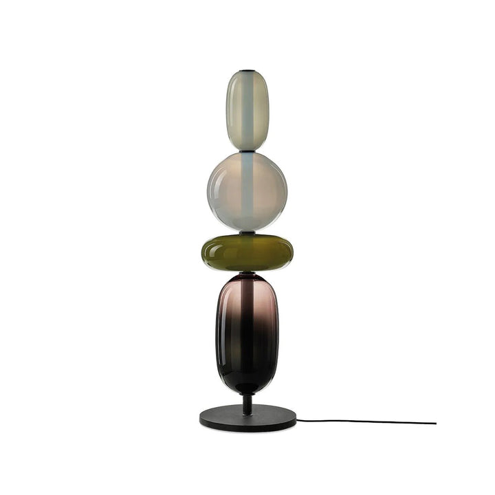 Lampa Stołowa Szklana Kandyzowana