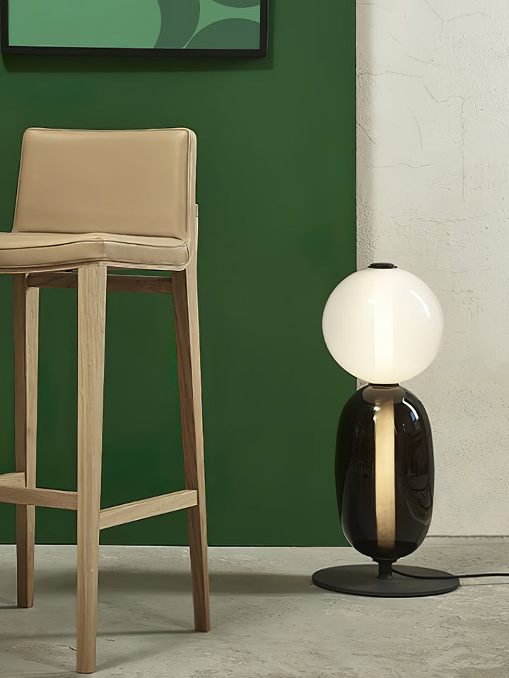 Lampa Stołowa Szklana Kandyzowana
