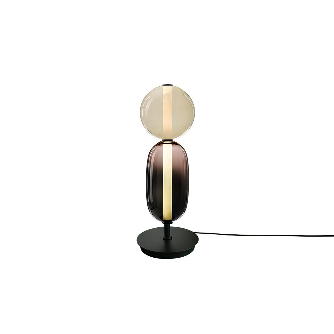 Lampa Stołowa Szklana Kandyzowana