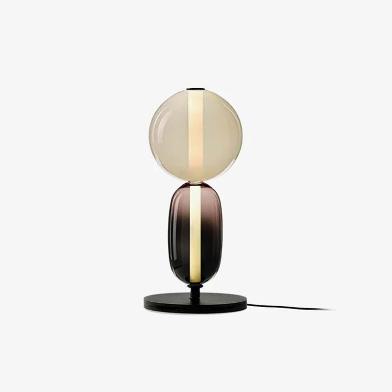 Lampa Stołowa Szklana Kandyzowana