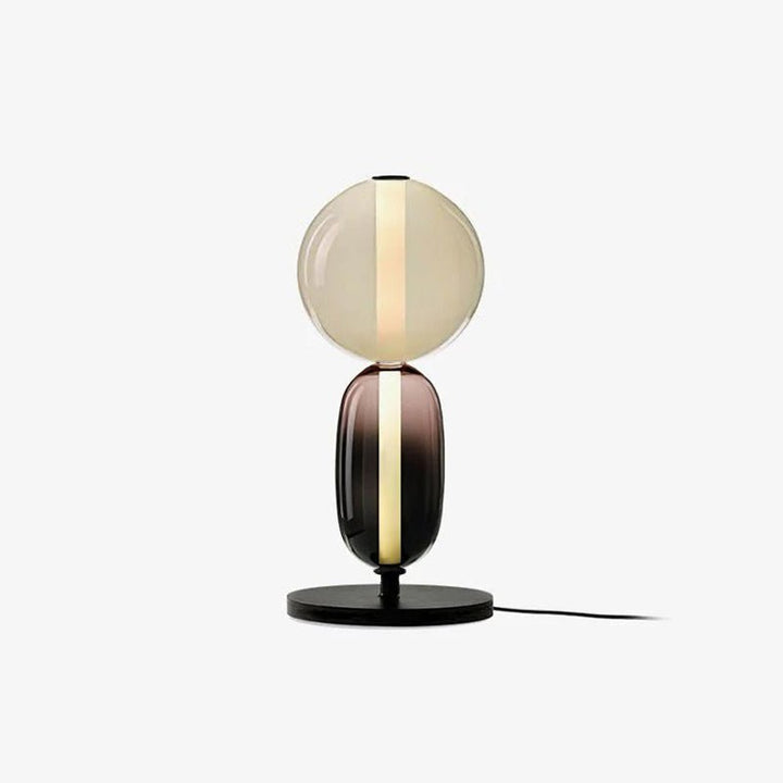 Lampa Stołowa Szklana Kandyzowana