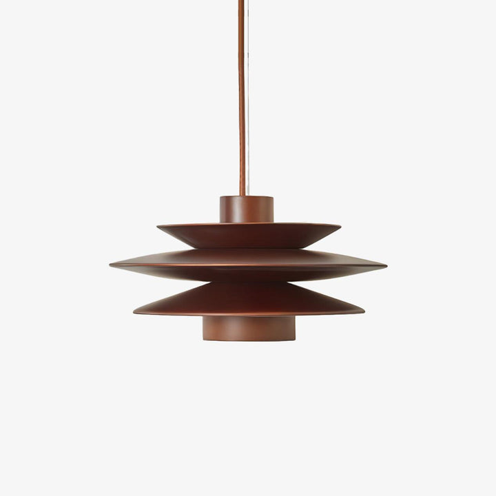 Lampa wisząca z drewnianym dyskiem Cascade