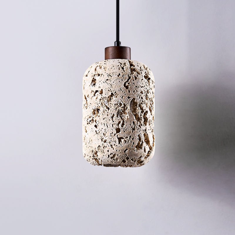 Lampa wisząca z wulkanicznej skały Cava