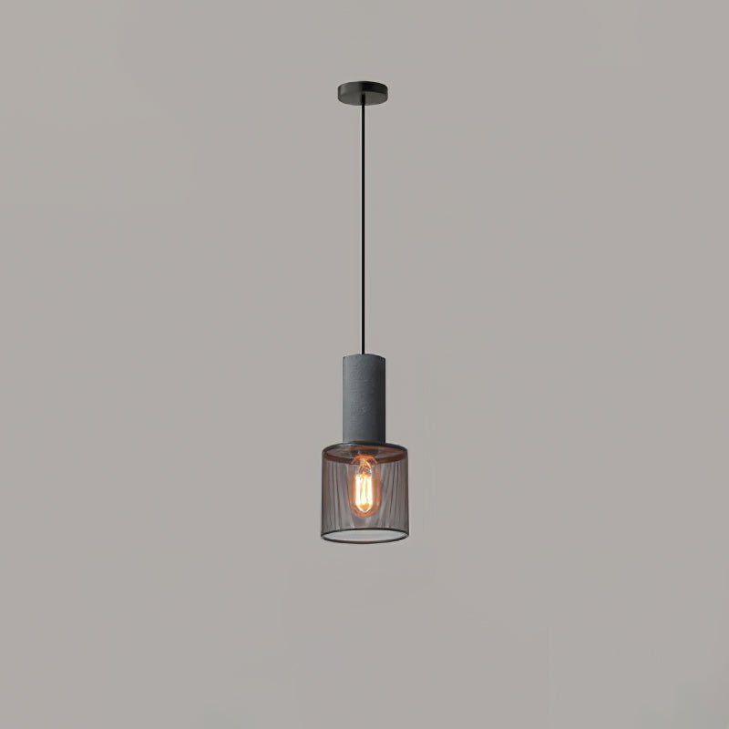 Lampa wisząca z siatki cementowej