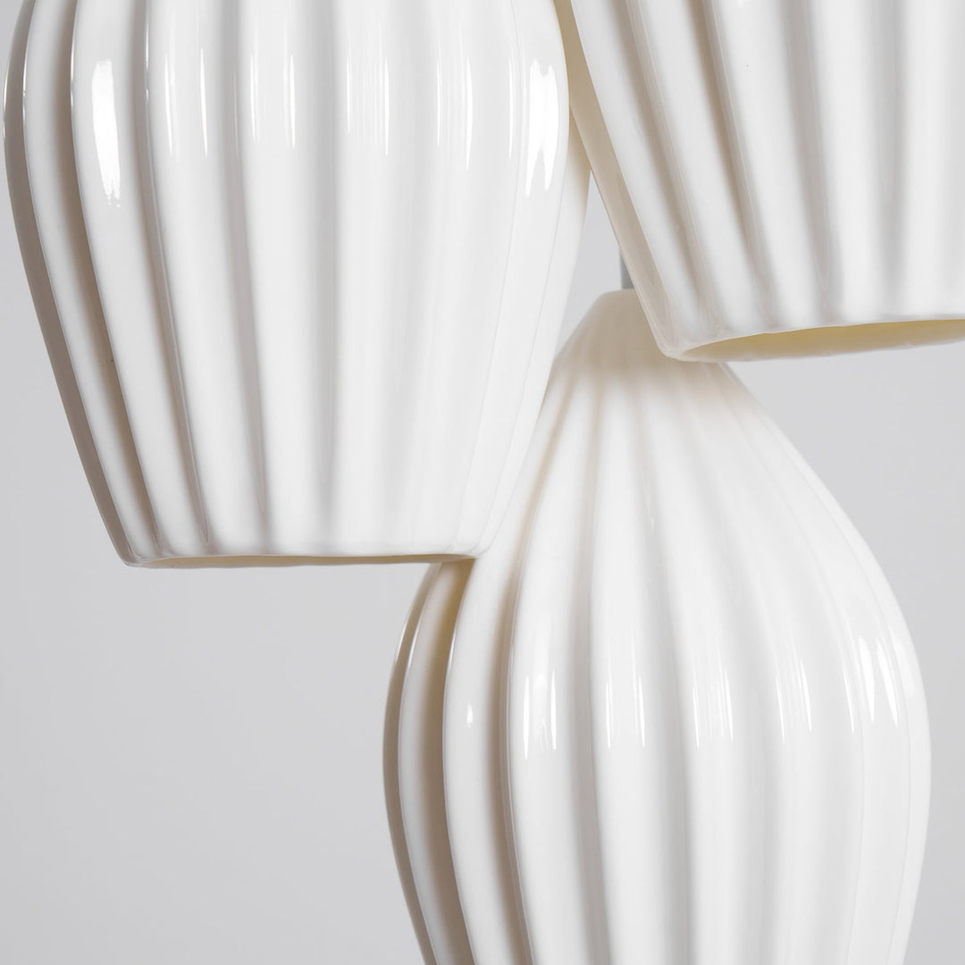 Ceramiczna Lampa Wisząca z Żebrowaniem