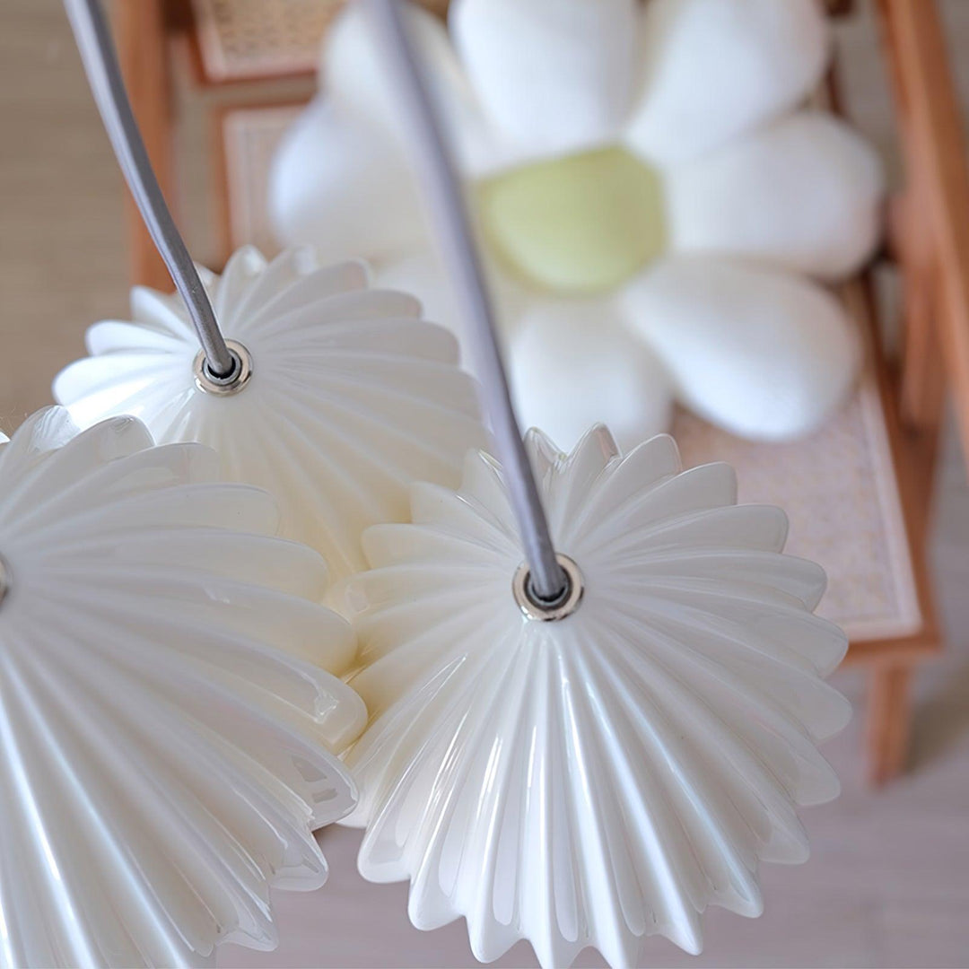 Ceramiczna Lampa Wisząca z Żebrowaniem