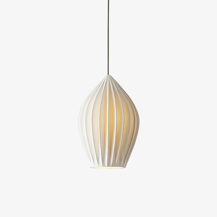 Ceramiczna Lampa Wisząca z Żebrowaniem