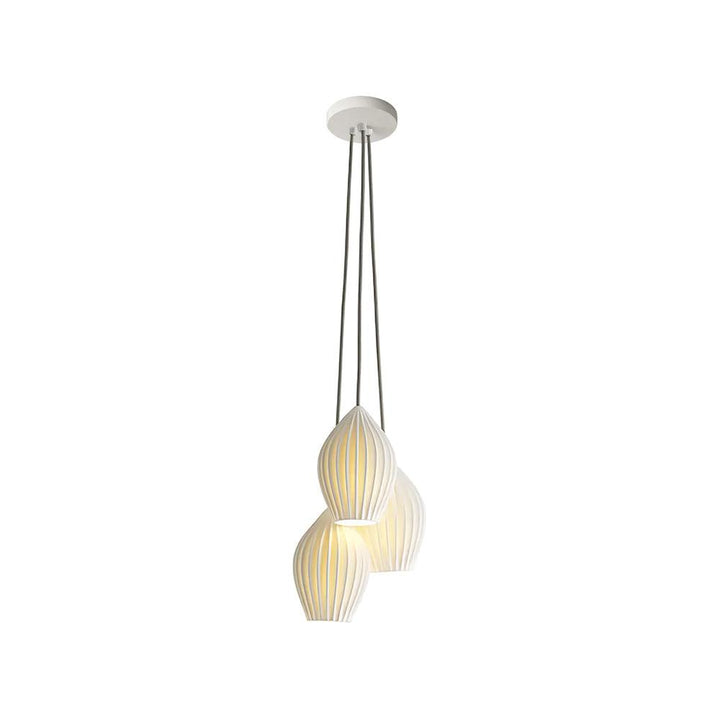 Ceramiczna Lampa Wisząca z Żebrowaniem