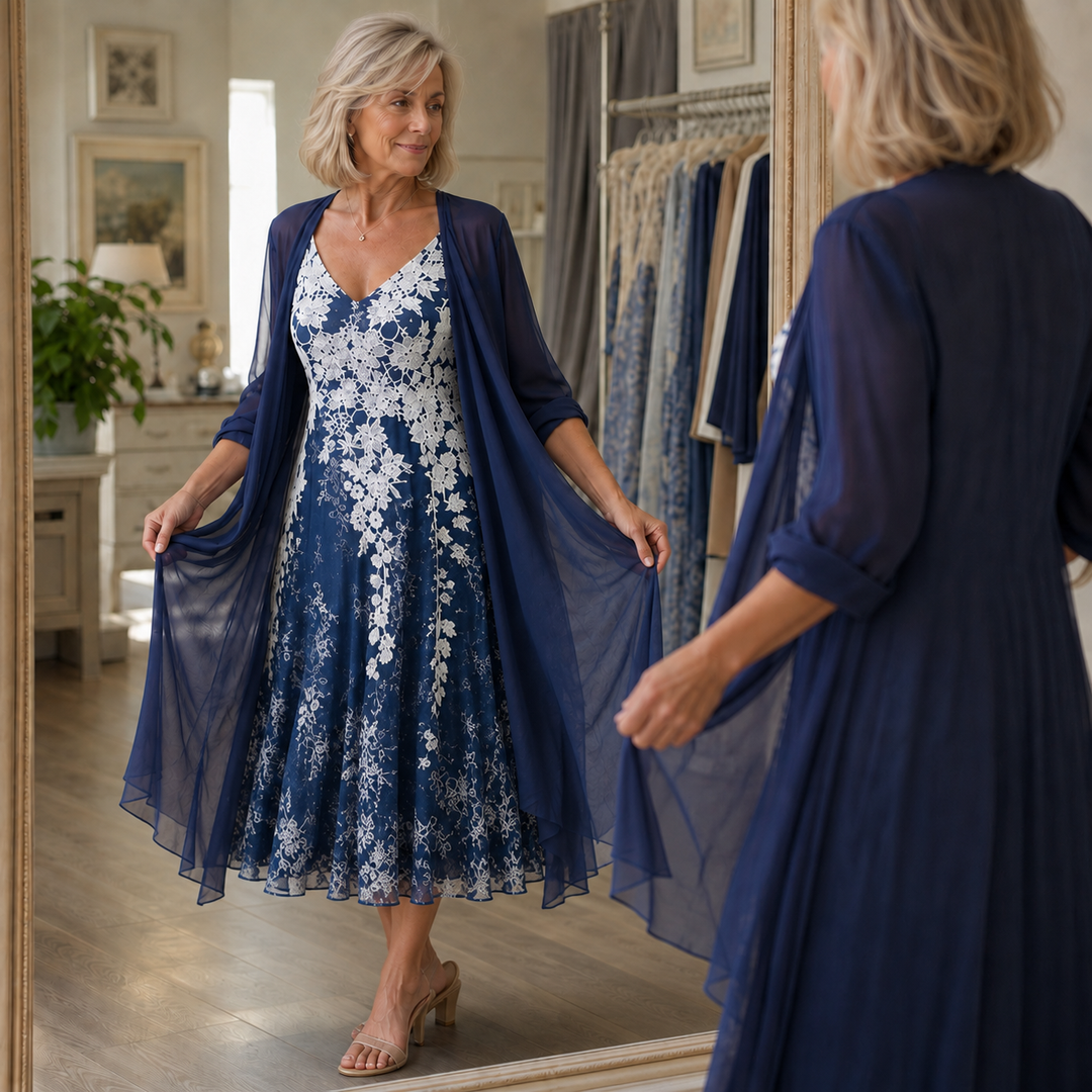 Wearbella – Zestaw sukienki i narzutki w kwiaty