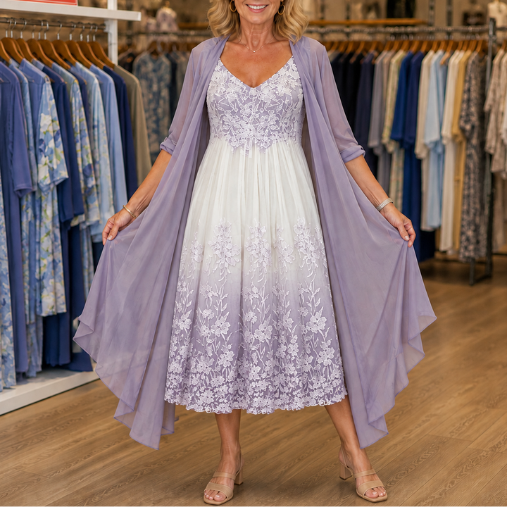 Wearbella – Zestaw sukienki i narzutki w kwiaty