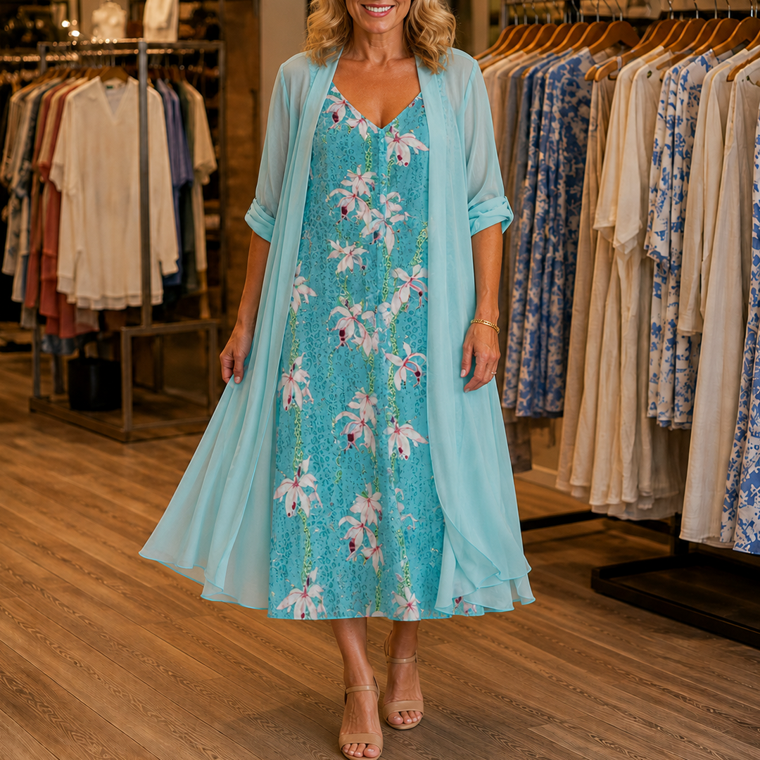 Wearbella – Zestaw sukienki i narzutki w kwiaty