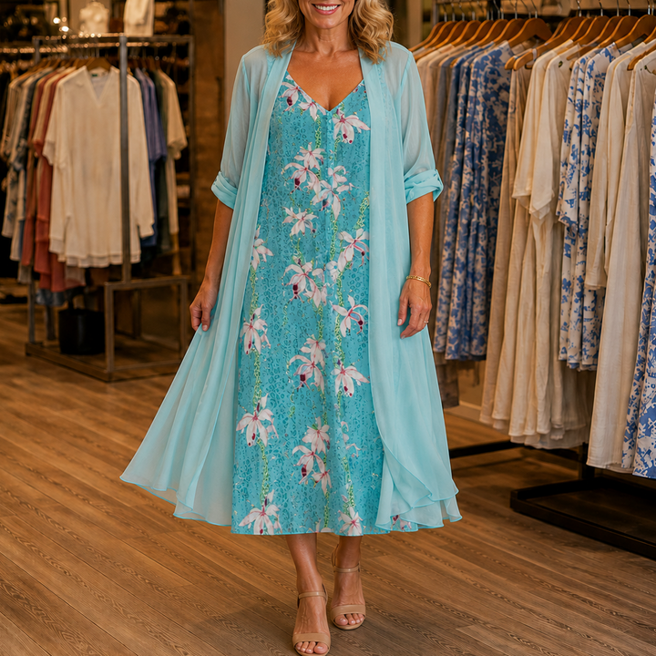 Wearbella – Zestaw sukienki i narzutki w kwiaty