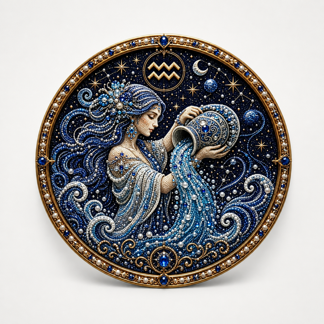 Pearlume – Zestaw do tworzenia mozaiki z 3D perłami zodiaku