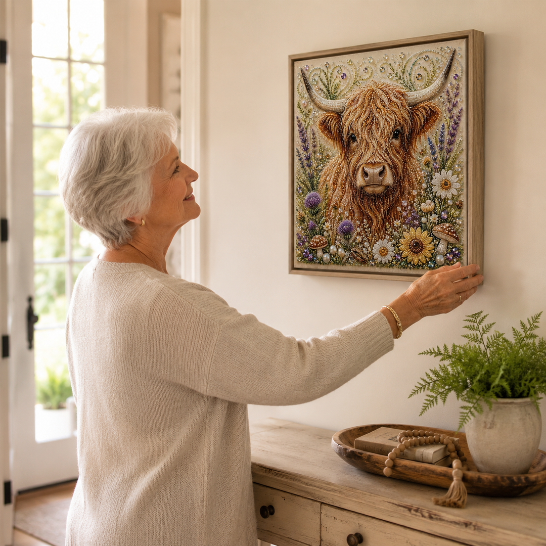 Hoofield – Zestaw Sztuki Perłowej z Highland Cow