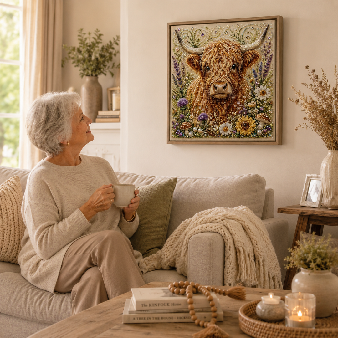 Hoofield – Zestaw Sztuki Perłowej z Highland Cow