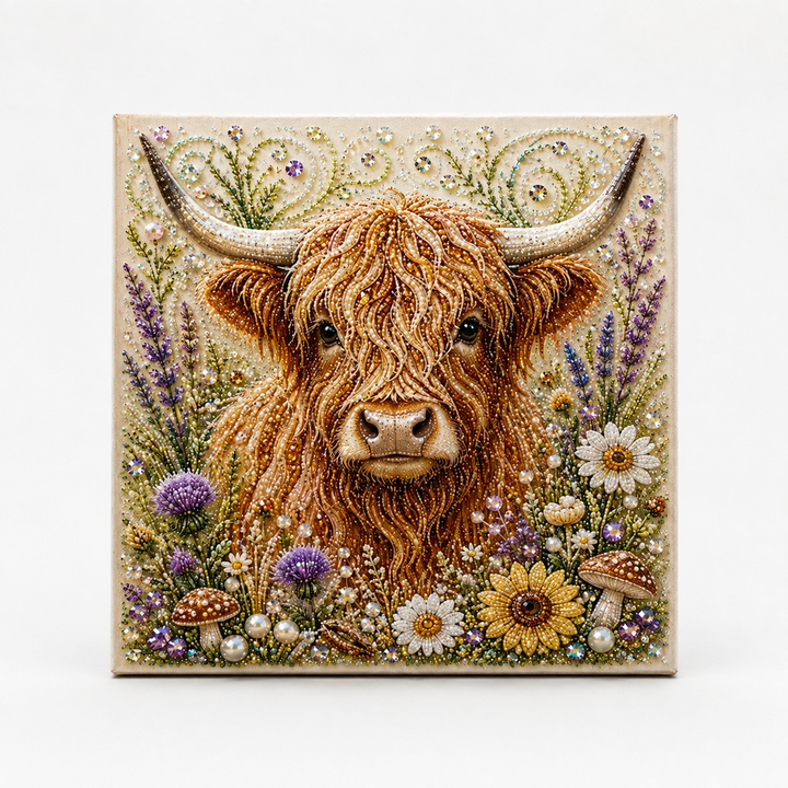 Hoofield – Zestaw Sztuki Perłowej z Highland Cow