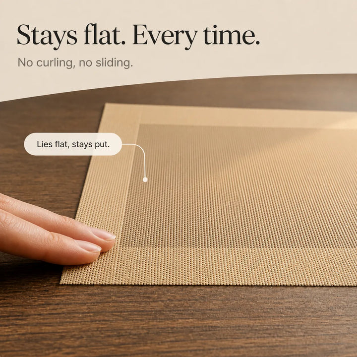 Wovella – Woven Vinyl Placemats, Zestaw 4 sztuk
