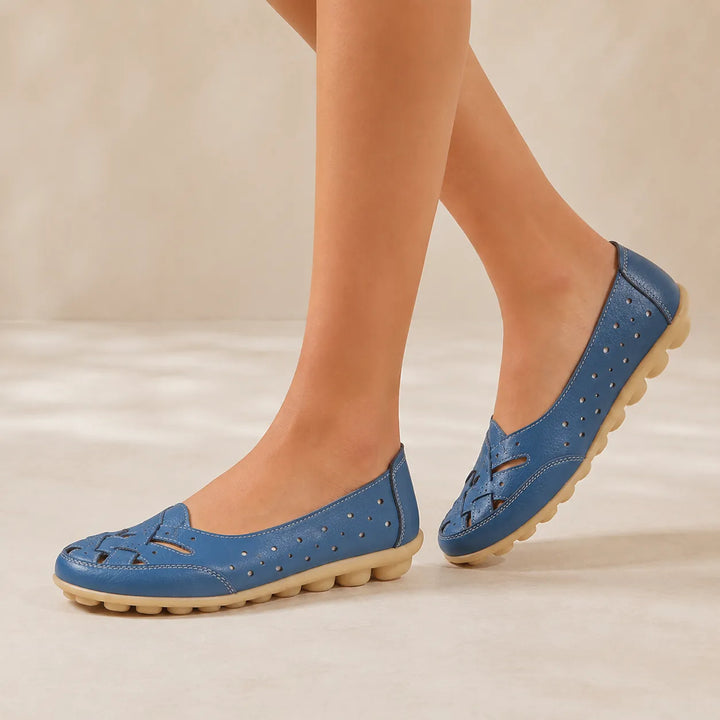 Wearbella – Perforowane Wykonane Z Tkaniny Niskie Mokasyny