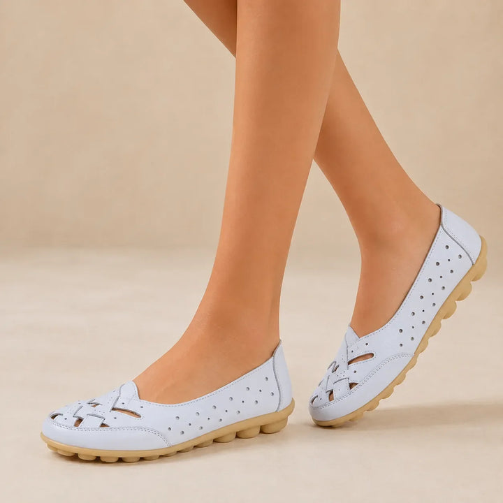 Wearbella – Perforowane Wykonane Z Tkaniny Niskie Mokasyny