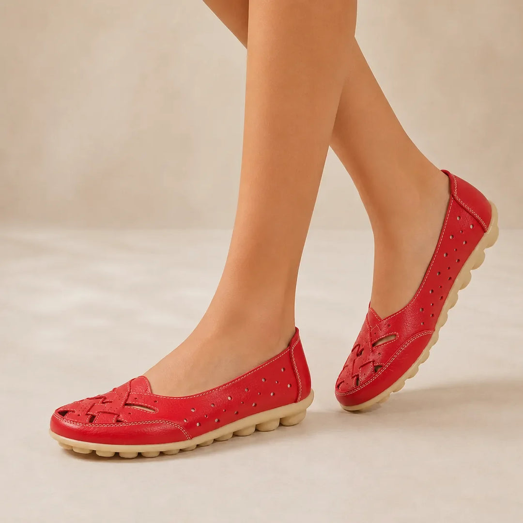 Wearbella – Perforowane Wykonane Z Tkaniny Niskie Mokasyny