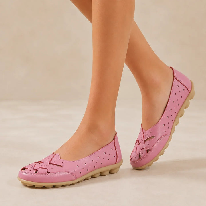 Wearbella – Perforowane Wykonane Z Tkaniny Niskie Mokasyny